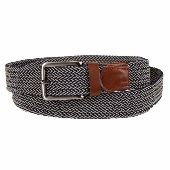 Tommy Bahama Men's Stretch Braided Belt, Blue - Picture 2 of 8